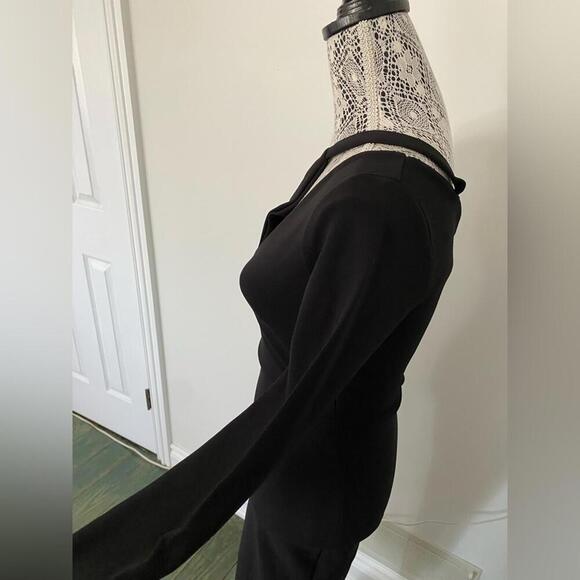 Missguided asymmetrical one shoulder black dress worn once size 4 - Picture 3 of 4